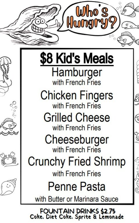 Timbers kid menu